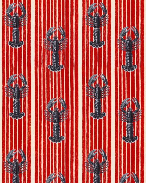 MEDITERRANEAN LOBSTERS Red | Malcolm Fabrics NZ