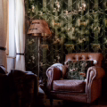 MOUNTAIN DOGS Peat Black Wallpaper WP20673 | Malcolm Fabrics NZ