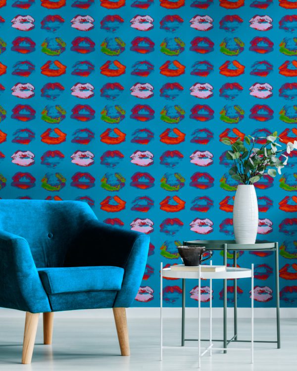 NEON KISS Blue | Malcolm Fabrics NZ