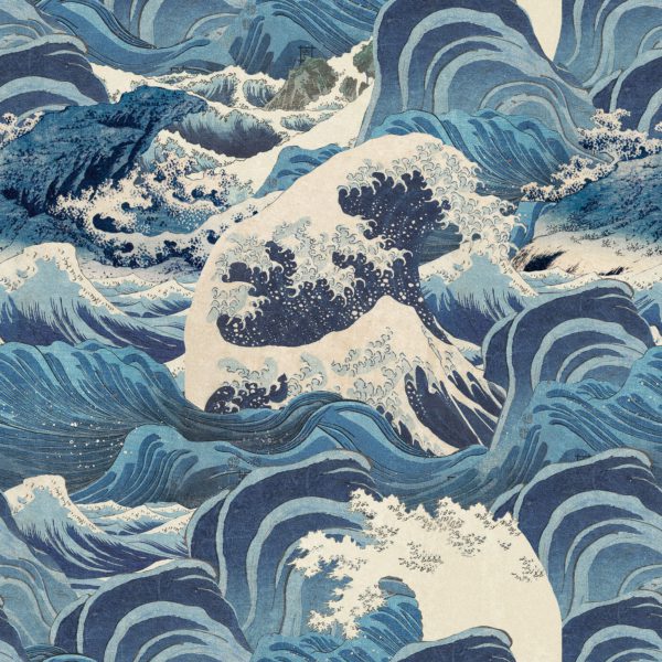 SEA WAVES Light Blue | Malcolm Fabrics NZ
