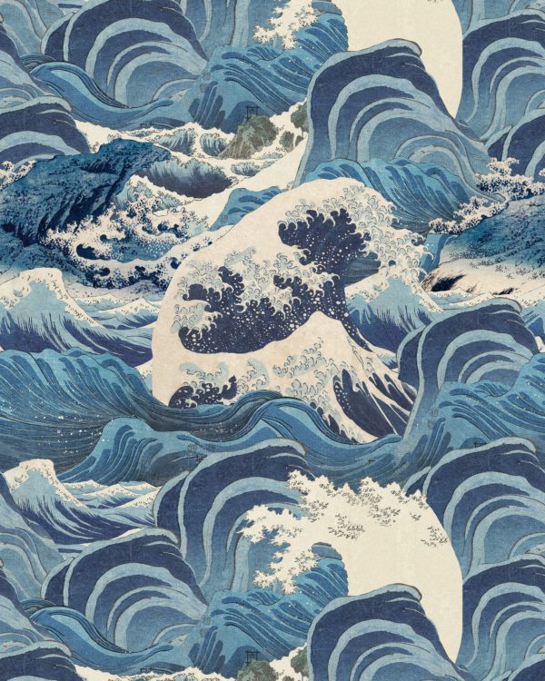 SEA WAVES Light Blue | Malcolm Fabrics NZ