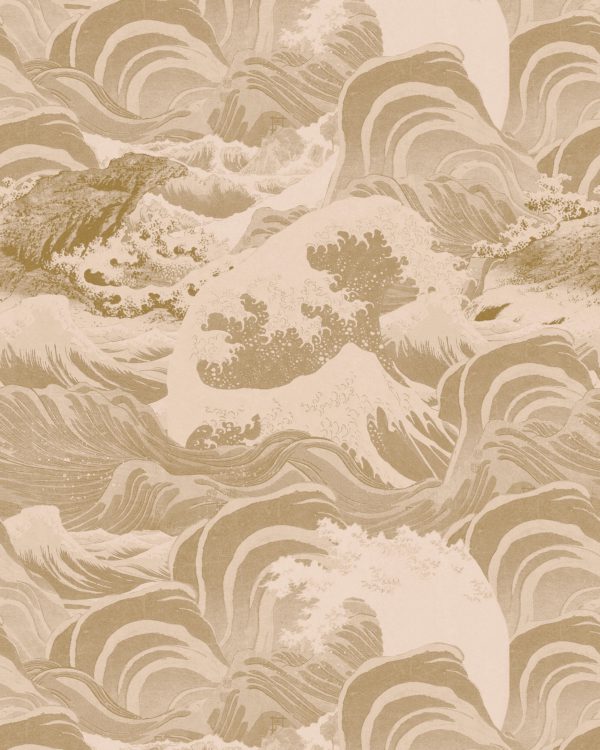 SEA WAVES Taupe | Malcolm Fabrics NZ