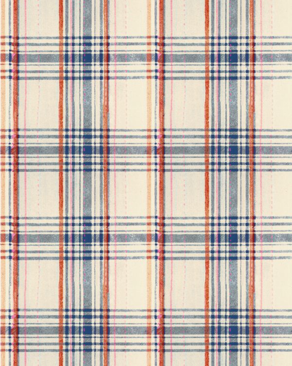 SEAPORT PLAID Cream | Malcolm Fabrics NZ