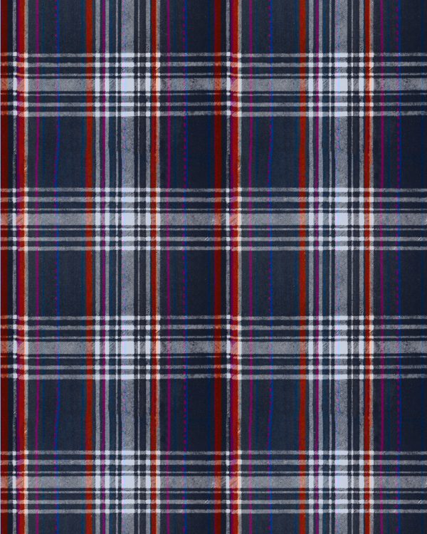 SEAPORT PLAID Navy Blue | Malcolm Fabrics NZ