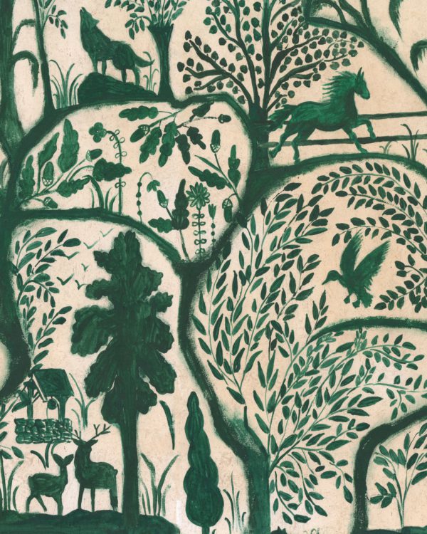 THE ENCHANTED WOODLAND Green | Malcolm Fabrics NZ