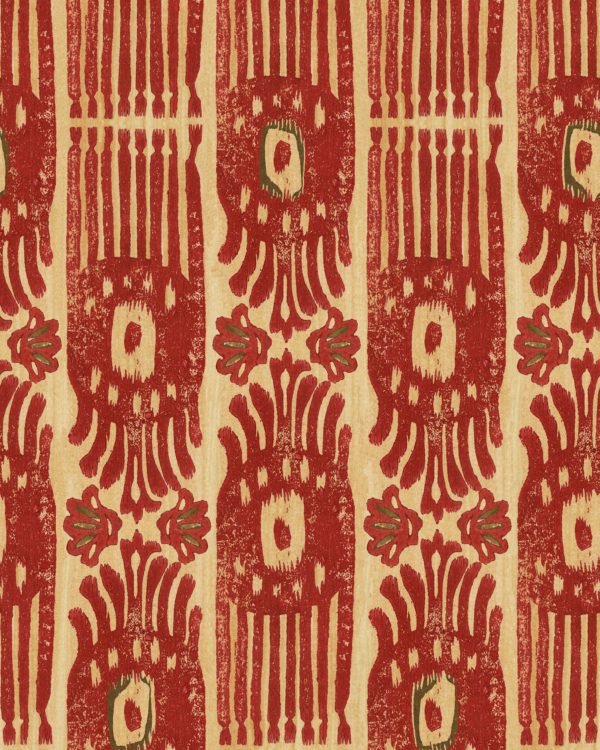 TRIBAL IKAT Lava Red | Malcolm Fabrics NZ