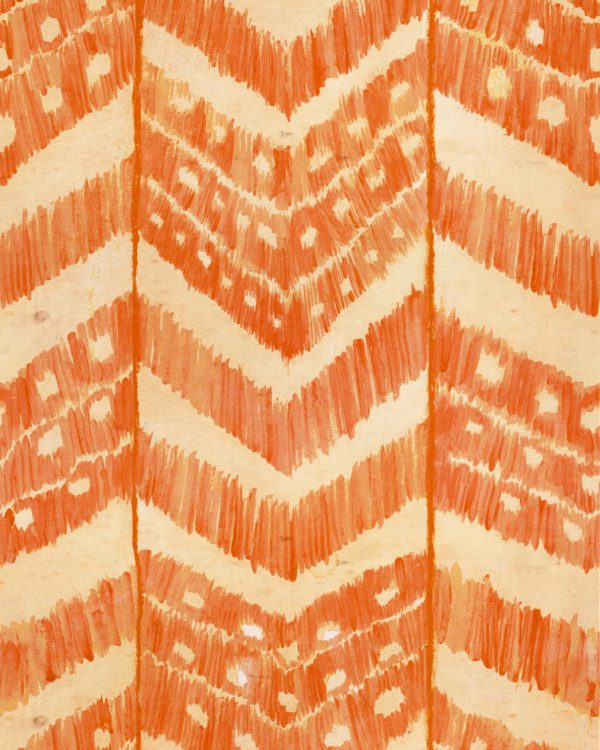 TURKISH IKAT Tangerine | Malcolm Fabrics NZ