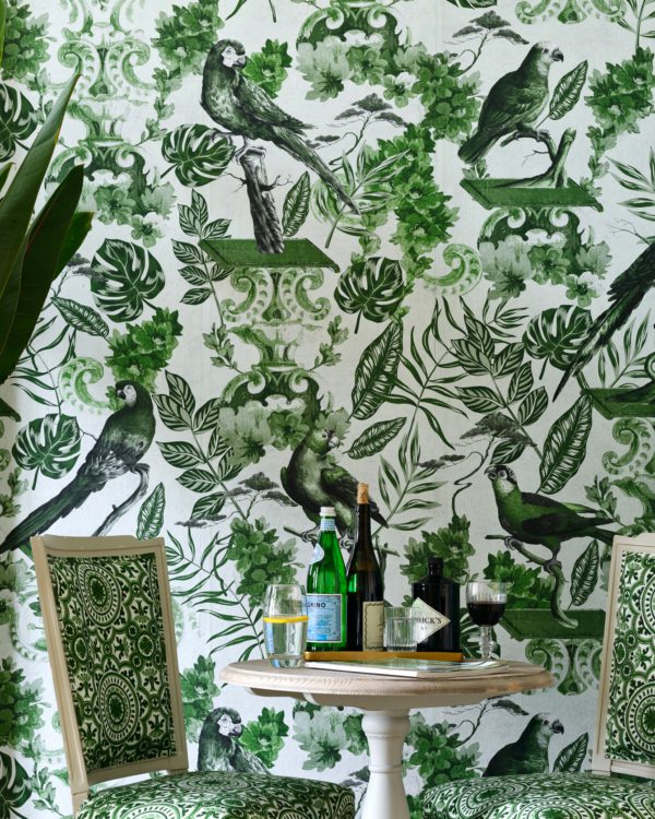 LA VOLIERE GREEN | Malcolm Fabrics NZ