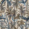 THE JUNGLE Smoke Blue | Malcolm Fabrics NZ