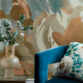 Foresta Baked Terracotta/Cerulean 113001 | Malcolm Fabrics NZ Foresta Baked Terracotta/Cerulean 113001 | Malcolm Fabrics NZ
