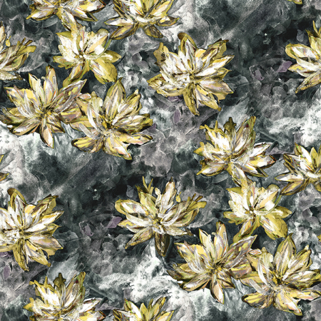 Waterlily WAT/03 Grey | Malcolm Fabrics NZ