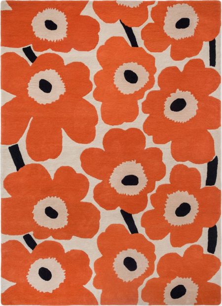 Unikko Orange Red | Malcolm Fabrics NZ