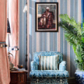 BERBER STRIPES Blue WP20757 | Malcolm Fabrics NZ