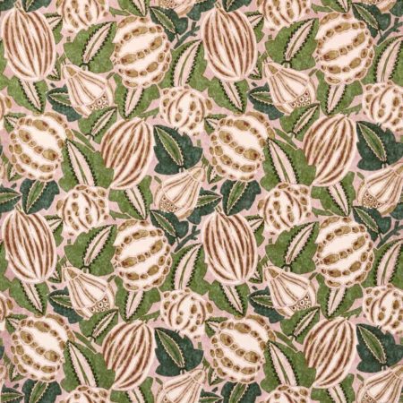 Zenith Blush/Forest | Malcolm Fabrics NZ