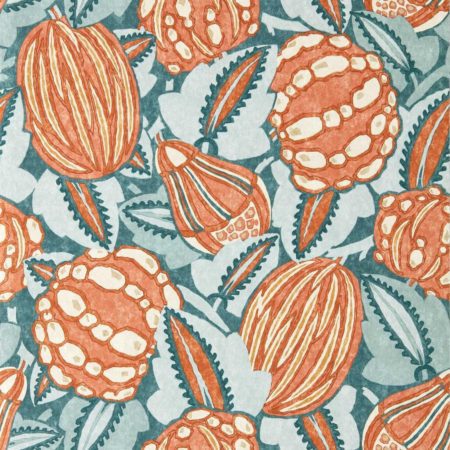 Zenith Terracotta/azul HFUP113360 | Malcolm Fabrics NZ