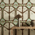 Brocha Beechwood/lagoon 113361 | Malcolm Fabrics NZ