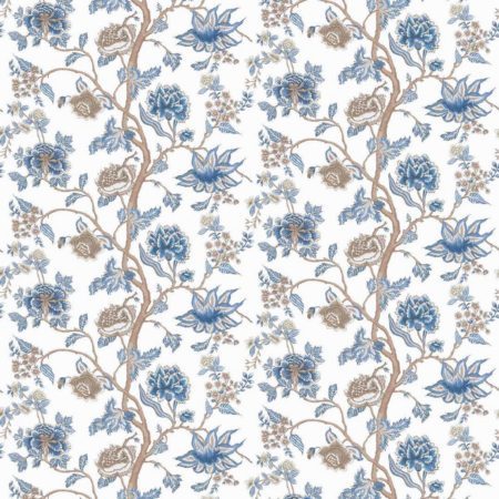 Indienne Indigo/birch 113375 | Malcolm Fabrics NZ