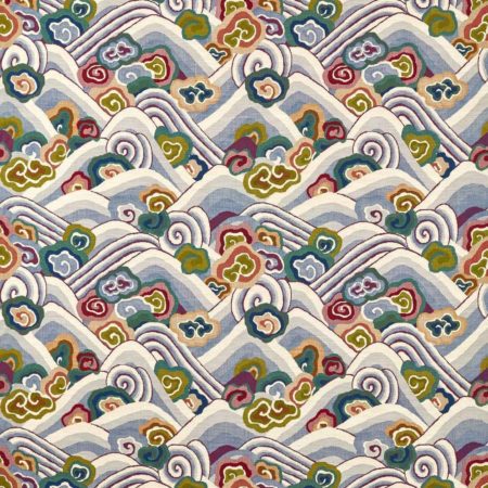 Kanagawa Indigo/Maroon HFUW134769 | Malcolm Fabrics NZ