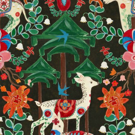 A WOODLAND TALE Anthracite WP20932 | Malcolm Fabrics NZ