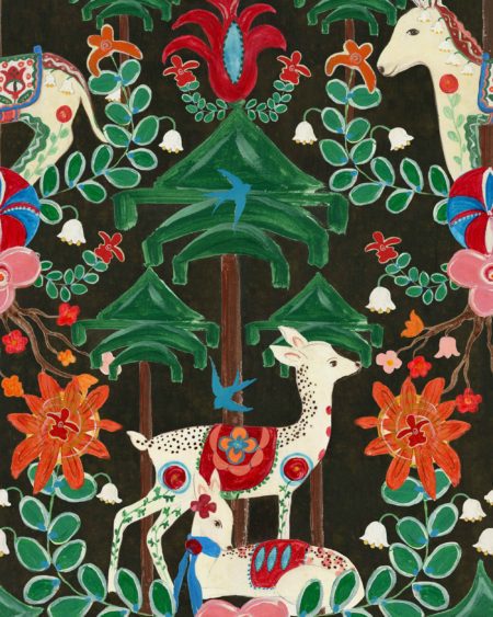 A WOODLAND TALE Anthracite WP20932 | Malcolm Fabrics NZ