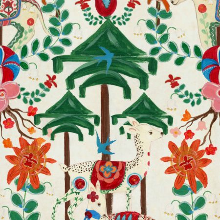 A WOODLAND TALE Cream WP20931 | Malcolm Fabrics NZ