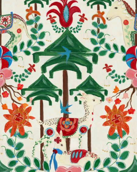 A WOODLAND TALE Cream WP20931 | Malcolm Fabrics NZ