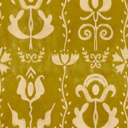 GRANDMA'S STENCIL Mustard WP30277 | Malcolm Fabrics NZ