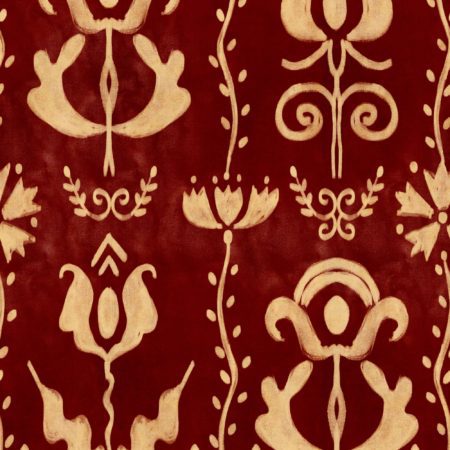 GRANDMA'S STENCIL Scarlet WP30278 | Malcolm Fabrics NZ