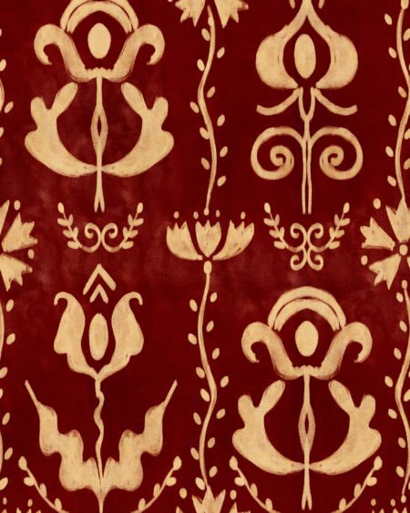 GRANDMA'S STENCIL Scarlet WP30278 | Malcolm Fabrics NZ