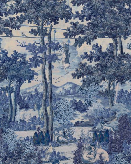 TOILE DU CARPATHIANS Indigo WP20925 | Malcolm Fabrics NZ